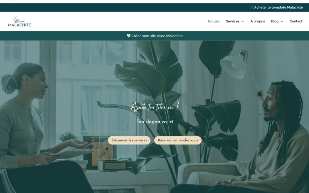 Malachite – Modèle de site